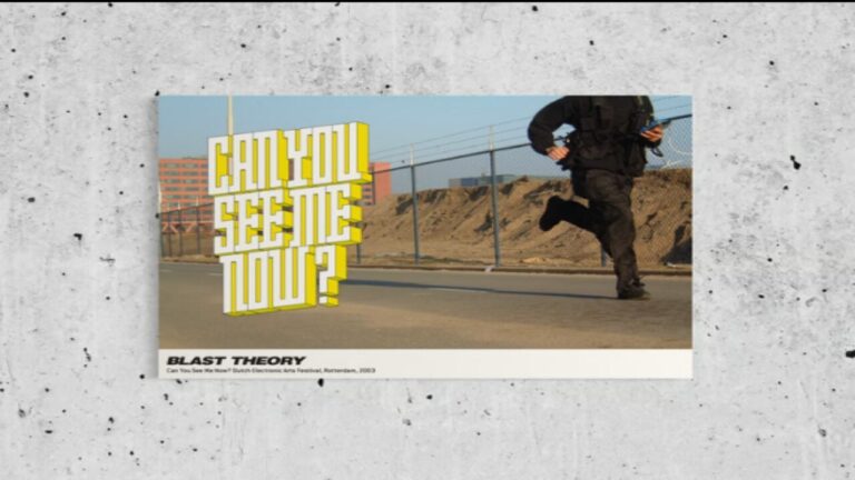 Smíšená realita od Blast Theory Can You See Me Now?  Závody Zpět do života