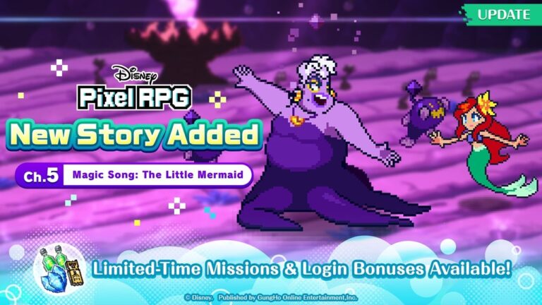 Nábor Ariel a Ursula v nejnovější aktualizaci Disney Pixel RPG The Little Mermaid!