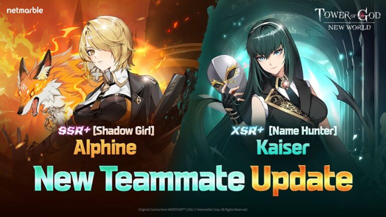 Tower of God: Nový svět přidává dvě nové postavy Alphine a Kaiser