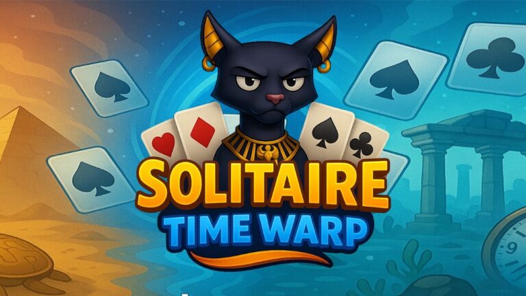 Cestujte obrovskými pozemky a hrajte klasický solitaire v časové osnově Solitaire