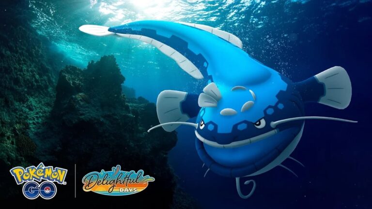 Big Catfish Pokémon Dondozo debutuje na akci Pokémon Go na akci Sunkissed Shores
